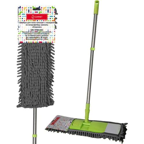 швабра для пола плоская с насадкой из микрофибры GARNET GR-YFM-03C 63915