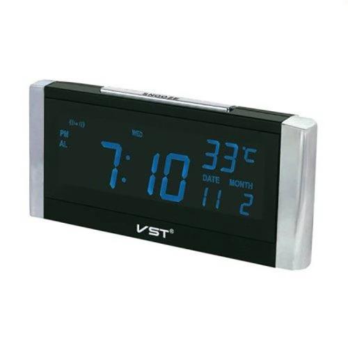 часы-буд JMT(VST)-731(W)-5 сет. синие цифр говорящий