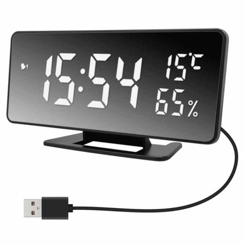 часы-буд JMT(VST)-888Y-6 температура влажность сет.,цифр.,белые цифры