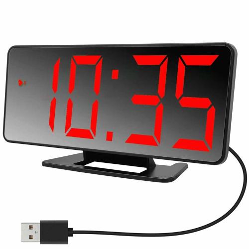 часы-буд JMT(VST)-888Y-1 температура влажность сет.,цифр.,красные цифры