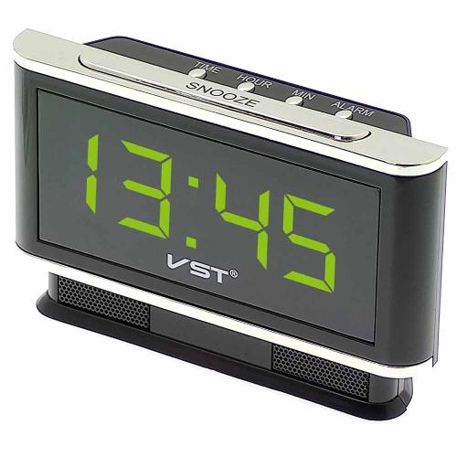 Часы-будильник JMT(VST)-721-2 сет. цифр.зелен. цифр