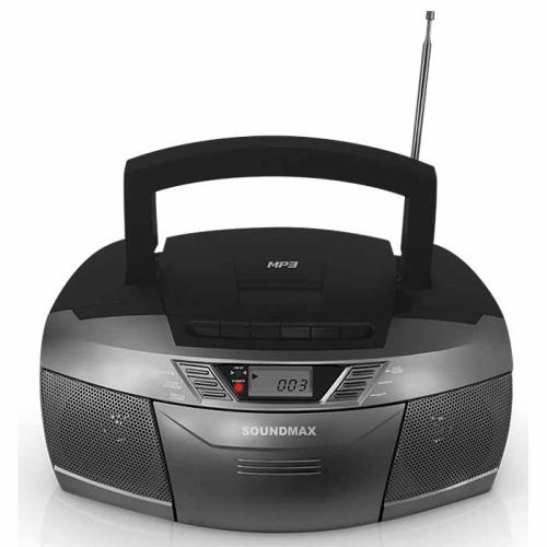 Магнитола Soundmax SM-2404 3Вт CD/MP3/кассета, FM-тюнер