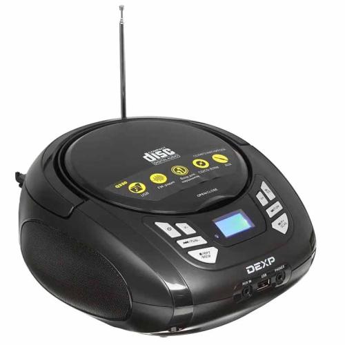магнитола DEXP Q330 6Вт CD/MP3, USB, FM-тюнер
