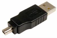 Переходник USB A(M) штеккер - гнездо mini USB (F) 4pin
