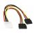 Шнур питания SATA Gembird CC-SATA-PSY15см 4pin/15p на 2 устройства