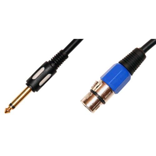 Удлинитель XLR(CANON) гнез-6,3 Штекер моно 10м (позолоч)
