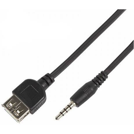 Шнур AUX шт 3,5мм - USB A гн 1м (REXANT 18-1101-9)