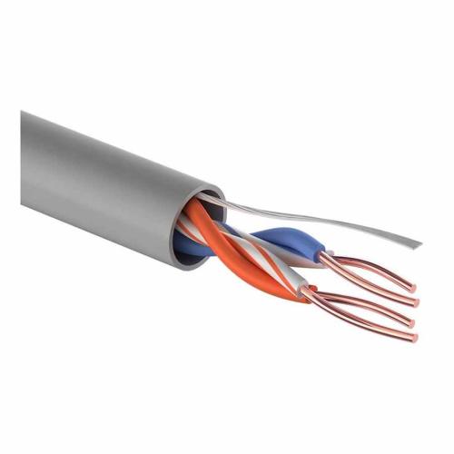 Кабель U/UTP 5e (24AWG) 2PR витая пара,cерый,305м (01-0027)