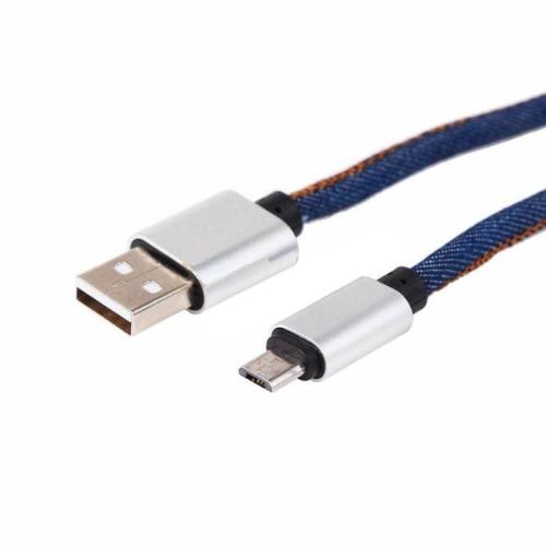 Шнур microUSB в джинс. оплетке (18-4242-9)