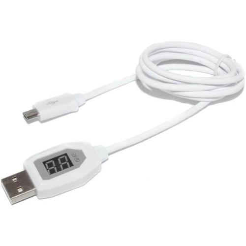 шнур USB/microUSB с вольтметром и амперметром(позол,плетен)