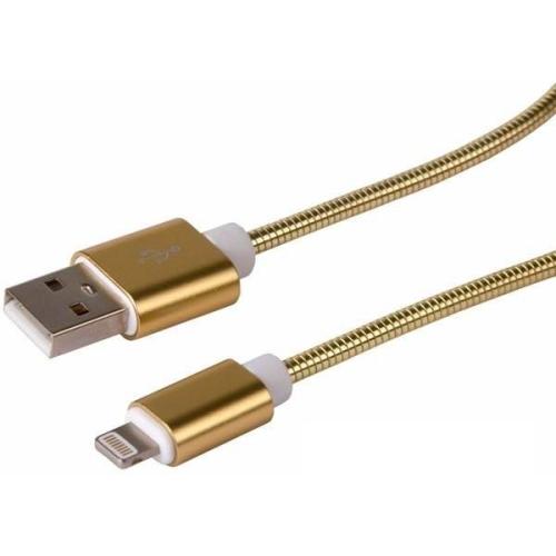 Шнур USB/iPhone 5/6/7 в металлической оплетке (18-4249-9/18-4225/18-4222)