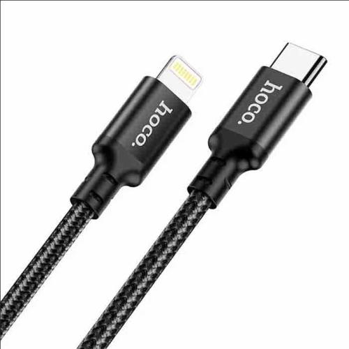 Шнур Type-C- 8pin lighting HOCO X14 Double speed ткань 3А 2м