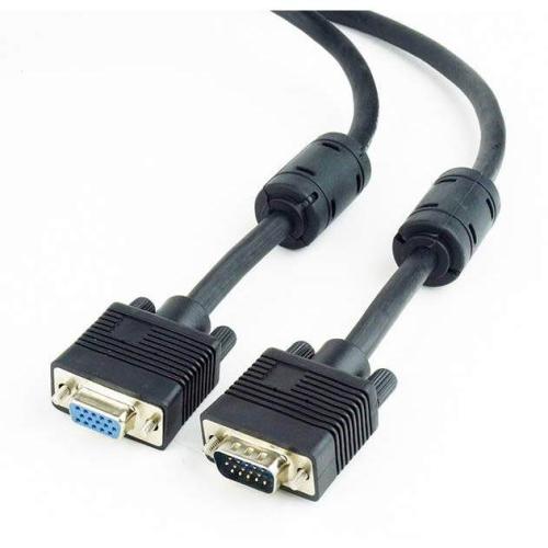 Удлинитель VGA Premium Gembird CC-PPVGAX-6(B) 15M/15F 1.8м феррит. кольца, тройной экран