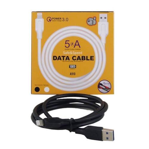 Шнур USB/iPhone 5/6/7 A-910-IP5 5A USB 3.0 1М быстрая зарядка