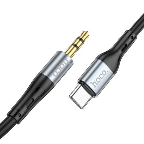 Шн AUX (3,5стер-TYPE-C) HOCO UPA22 1м круглый,силикон