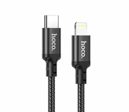 Шнур Type-C- 8pin lighting HOCO X14 Double speed ткань 3А 1м
