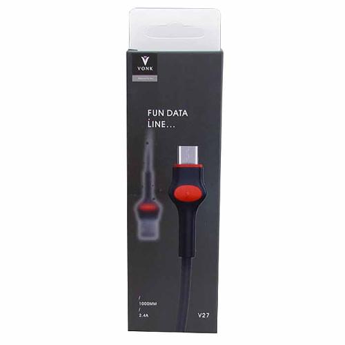 Шнур USB/micro USB V-27-V8 2,4А 1м VONK