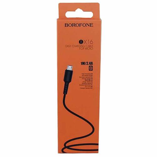 Шнур USB/micro USB BX-16-V8 черный 1м BOROFONE