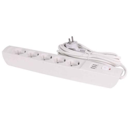 Удлинитель сетевой евро 5вх 5м с заземлением + 3USB X-PERT XP-L309