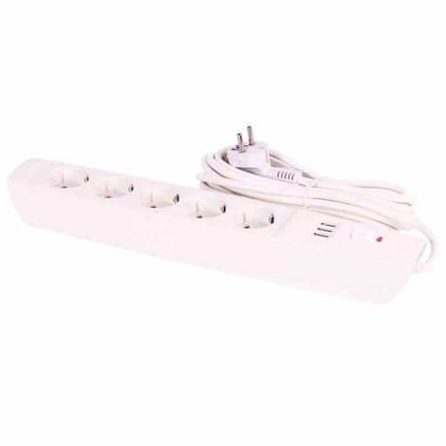 Удлинитель сетевой евро 5вх 3м с заземлением + 3USB X-PERT XP-L309