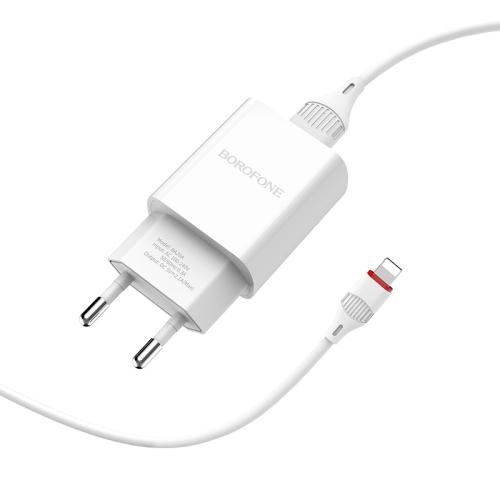 СЗУ 1USB (USB-Lightning 1м) 2.1A 5V Borofone BA20A Lightning