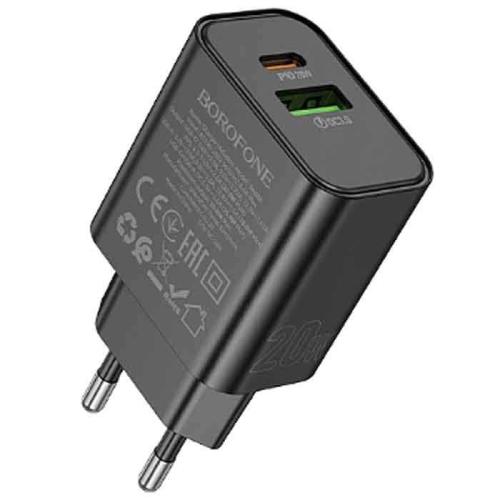 СЗУ 1USB+1PD (Type-C-Lightning) 3А 20W Borofone BA88A