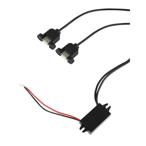 адаптер питания авто DC12V-2xUSB-A 5V 3A вреззной REXANT 16-0602
