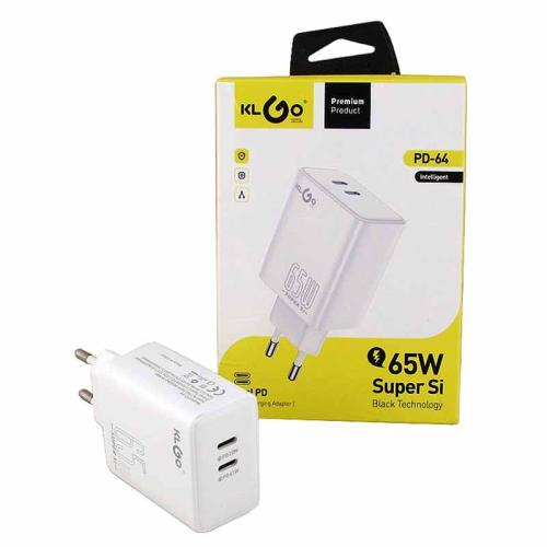 СЗУ 2PD (б/шн) 65W 5V KLGO PD-64