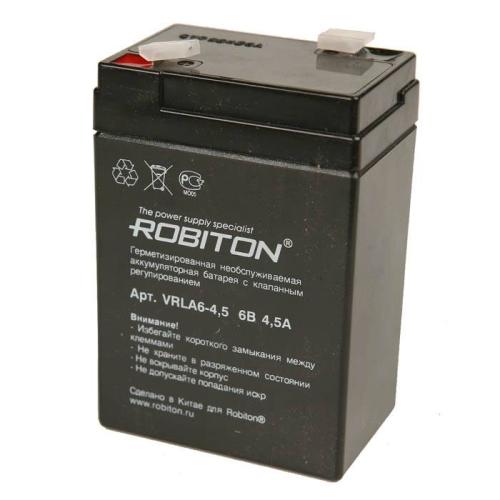 Аккумулятор свинцово-кислотный ROBITON VRLA 6-4,5 6V 4,5/3,5Ah