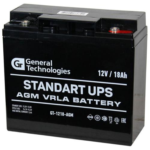 Аккумулятор свинцово-кислотный GT 1218 12V(12А/ч) General Technologies Standart AGM