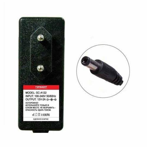 Блок питания (с/шн) 12V 2А  штеккер 5,5/2,5мм (горизонт SC-A122V5)