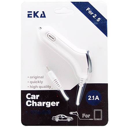 БП (адаптер)(б/шн) 5V 2,1A для планшета авто прикур. тонк. штек EKA-Q43
