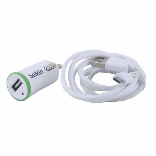 Зарядное устройство для Samsung авто прикур.+microUSB 2,1A Belkin