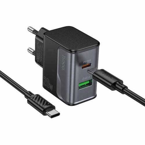 СЗУ 1PD/1USB (Type-C) PD20W QC3.0 HOCO CS71A