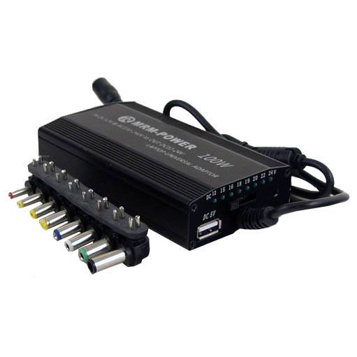 БП 12V-24V+1USB(5V 2А) шн.сет.+шн.авто (8 штекеров) 120W Dos-Gold 506/507