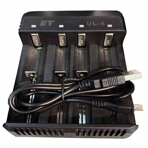 з/уст (4 акк) 18650-10440 0.5/1A, Li-ion, (шн.USB-microUSB) ET UL-4
