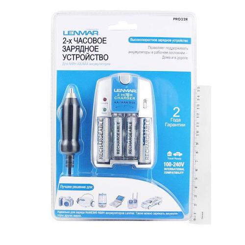 з/уст (с/шн) LENMAR PRO-32 (ЗУ+2акк АА 2Ач+2AAA 1Aч)сет.+авто(72931)---