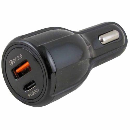 З/уст (б/шн) Авто USB+PD(Type-C)5V CR-33 QC3.0 20Wбыстрая зарядка