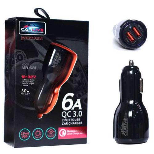 АЗУ 2USB (б/шн) 5V 6А QC3.0 MR-681/CR29 (5V 6А/9V 2А/12V 1,6А)