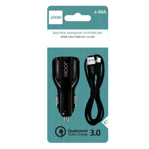 АЗУ 2USB (USB-Type-C 1м) 5V 3,1А QC3.0 JOOKI J30A быстр.заряд.