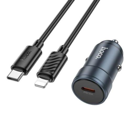 з/уст (с/шн) авто HOCO Z57 3A Type-C на iPhone 5+гнездо PD 18042