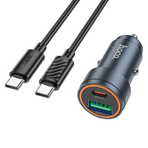 з/уст (с/шн) авто HOCO Z57A 3A шн.Type-C-Type-C +гнездо 1USB,PD