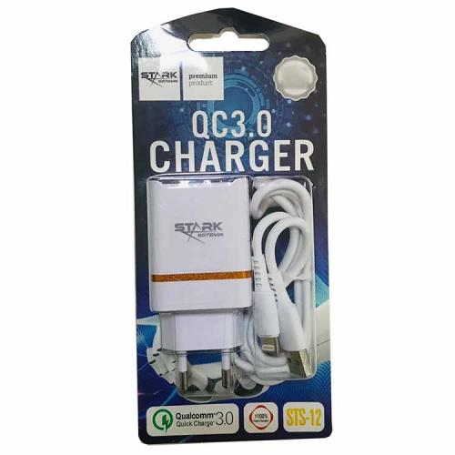 СЗУ 1USB (USB-Lightning 1м) 3A QC3.0 STARK STS12