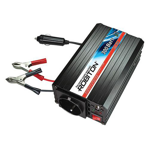 Преобразователь напряжения(инвертор) ROBITON R300 12V-220V 300W с USB выходом
