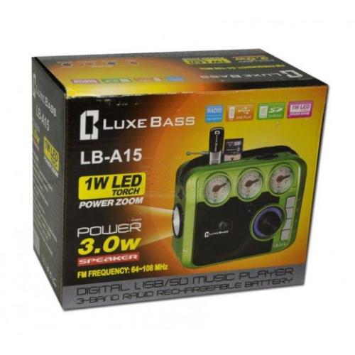 радиоприемник Luxe Bass LB-A15 (AC,TV,SW,AM)MP3,USB, SD, фонарь