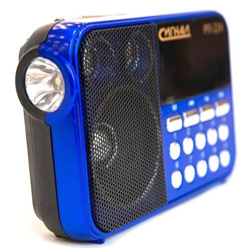 радиоприемник БЗРП РП/Сигнал РП-224 3*AA 220V,USB,SD акб 400мАч,дисплей, фонарик