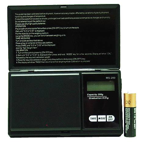 весы электронные ювелирные мини 200/0,01г MH 016-200