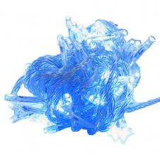 гирлянда 100 светодиод (6мм) голубые прозрачные