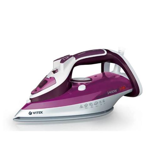 утюг VITEK-1246 2400W подошва керамика, постоянный пар, вертикальный пар, паровой удар (18)