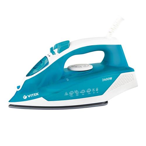 Утюг VITEK-8307 2400Вт подошва керамика, пост.пар, удар, самоочистка от накипи (8)